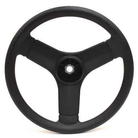 Detmar Marine Boat Steering Wheel | Viper EQ 13 1/4 Inch 3 Spoke Black Plastic