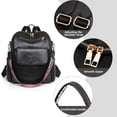 thumbnail image 3 of Mochila de viaje para mujer, de piel sintética, con borlas, para hombro, convertible, 3 of 5