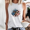 thumbnail image 2 of Savings High Neck Tank Tops for Women Summer Sleeveless Baseball Print Shirts Casual Loose Workout Tops (XL, White), 2 of 4