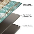 thumbnail image 2 of MeyJey Farmhouse Kitchen Rug Set of 2, Non-Slip Anti-Fatigue Waterproof Cushioned Mat for Kitchen, Dining & Laundry Room, 18"x30"+18"x48" Teal/Brown, 2 of 11