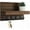 walnut, variant on Key and Mail Holder Home Decor Wood Wall Organizer with 5 Hooks and Shelf for Bags Dog Leash Wall Decor for Living Room Entryway