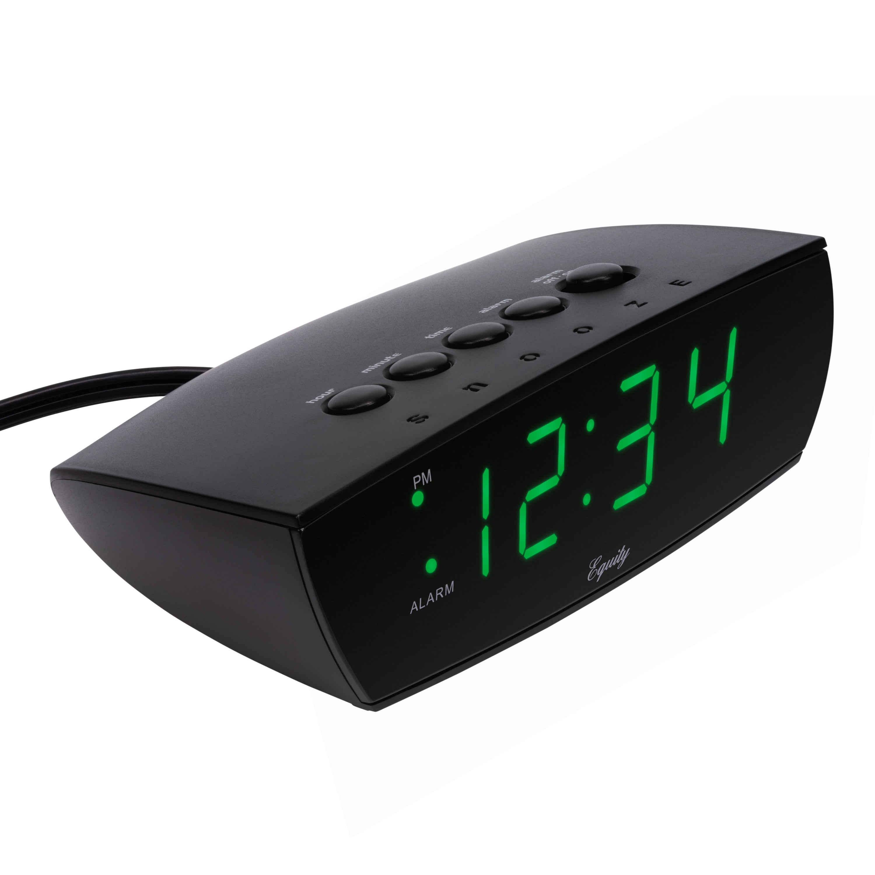 Equity Digital 0.9" Green LED Deep Sleep Alarm Clock, 75902