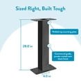 thumbnail image 3 of Architectural Mailboxes Oasis 28" H Pedestal Galvanized Steel Mailbox Post, Compatibility Code H, K, 5106B, Black, 3 of 9
