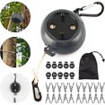 thumbnail image 1 of Retractable Clothesline, Retractable Wire, with 10 Fixed Buckles and 20 Windproof Clips, 1 of 4
