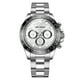 thumbnail image 1 of Reloj de lujo para hombre, resistente al agua, luminoso, cronógrafo de fácil lectura, esfera dorada/blanca/negra con reloj de pulsera con calendario, 1 of 7