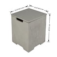 thumbnail image 3 of Elementi  Plus Square Propane Tank Cover Hideaway Storage Box with Removable Top - 15.9" x 15.9" x 20.5" Grey, 3 of 5