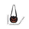 thumbnail image 2 of Yucurem Halloween Pumpkin Purse for Women, PU Leather Crossbody Handbag for Christmas Halloween Thanksgiving Holiday Party Gift (Black), 2 of 9