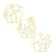 thumbnail image 1 of Decoración de pared de flores de Metal, adorno artesanal decorativo, dorado, conjunto para sala de estar, puerta de baño, Bar, 3 uds., 1 of 9