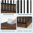 thumbnail image 5 of 55" Extra Large Dog Crate Furniture, Dog Kennel House Heavy Duty Metal Wooden Dogs Kennel Indoor Dog Cage with Sliding Door and 2 Bowls for Medium Large Dogs TV Stand Decorative Pet House End Table, 5 of 7