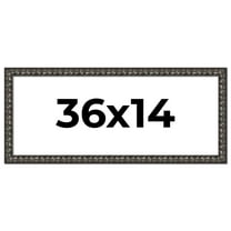 36x14 Frame Black-Brown Medieval Solid Wood Picture Frame | 1.5 Inch Moulding Width | Gotham