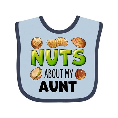 

Inktastic Nuts About My Aunt Peanut Almond Pistachio Gift Baby Boy or Baby Girl Bib