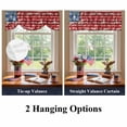 thumbnail image 6 of Independence Day Tie Up Valances Curtain, Adjustable Kitchen Patriotic Blue Red Flowers U.S. Flag Style Valances for Windows Decor, Rod Pocket Short Curtains Set for Bedroom/Bathroom, 54"x18", 6 of 9