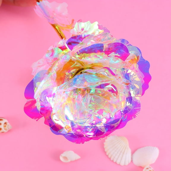 WHAMVOX  Artificial Flowers Colored Gold Roses Leaf Non-fading