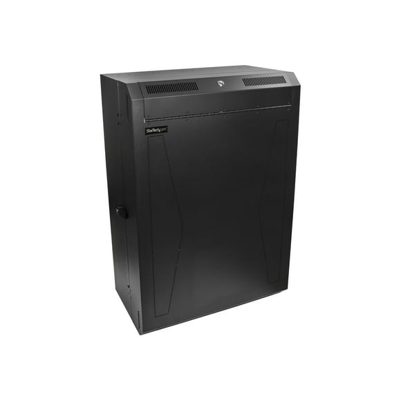 StarTech.com 8U 19" Vertical Wall Mount Server Rack Cabinet, Low Profile (15"), 30" Deep Locking Network Enclosure with 2U for Switch Patch Panel Router Mounting IT/Data Cabinet Assembled - 19 Inch Wallmount Rack (RK830WALVS) - Rack enclosure cabinet - wall mountable - black - 8U