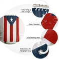 thumbnail image 5 of Puerto Rico Flag Shower Curtain Star Red Stripes and Blue Patriot Shower Curtains for Bathroom Curtain Sets with Hooks Waterproof Fabric Bath Curtain Standard Size 72" x 72", 5 of 6
