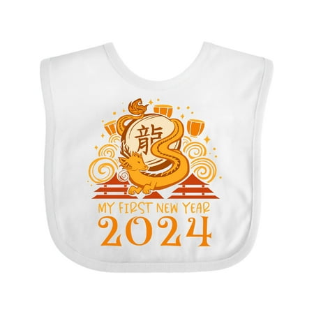 

Inktastic 2024 Chinese New Year Dragon Boys or Girls Baby Bib