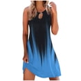 thumbnail image 2 of Meichang Robes Sans Manches Col Rond pour Femmes Robes Mini Imprimé Floral Tendance Robes Décontractées Ajustées Robes d'Été Mode 2024 Robes de Soirée, 2 of 5