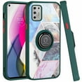 thumbnail image 4 of Kaleidio Case For Motorola Moto G Stylus (2021 4G Version Only) [Image Hybrid] Lightweight Slim Fit [Magnetic Ring Stand] Skin Cover [Majestic Marble], 4 of 5