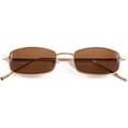 thumbnail image 1 of FEISEDY Vintage Slender Square Sunglasses Retro Small Metal Frame Candy Colors B2295, 1 of 6