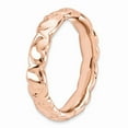 thumbnail image 3 of Sterling Silver Stackable Expressions Pink-plated Hearts Ring - Size 8, 3 of 3