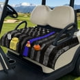 thumbnail image 3 of Yuyamidu American Flag Golf Cart Seat Cover Blue Line Golf Cart Seat Blanket with Pockets Club Car Travel Sports Golf Cart Accessories, 4th of July, 3 of 8