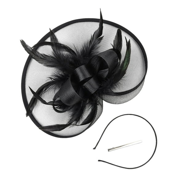 UJNDER Bride Mesh Accessories for Prom Season in Europe and the United States Elegant Hair Bands and Clips Black