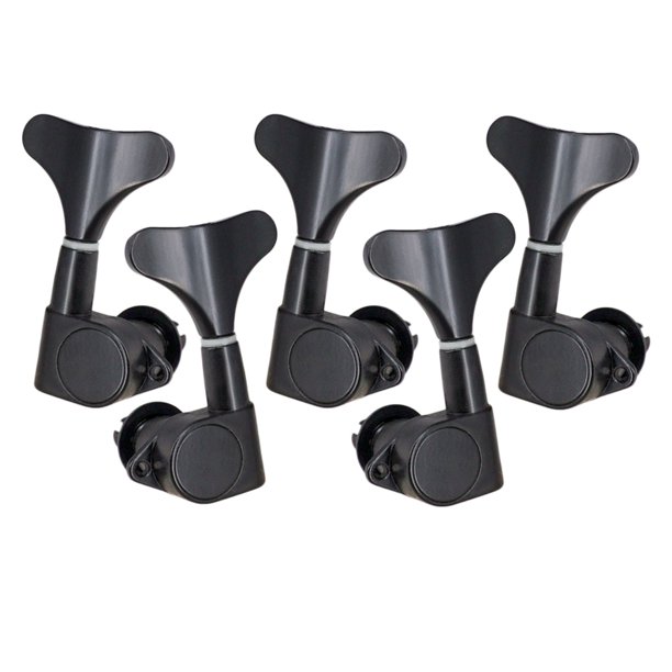 Piezas de Repuesto Sunnimix Piezas Bajas Sellado de la Cola del Pez Botón de Afinación Sintonizador de Clavija Negro 2L3R Afinadores de Bajo Machine Heads