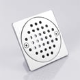 thumbnail image 3 of Desagüe de piso cuadrado para baños, cubierta extraíble incluida, sifón de ducha cromado con control de olores, 3 of 5