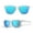 Blue Lens - Clear Frame (Bocas Bliss), variant on WOOSH Polarized Sunglasses for Men and Women - Lightweight Unisex Sun Glasses with UV Protection for Driving Fishing, Running, Sports, Beach and Outdoors (Oceanic)