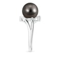 thumbnail image 3 of ANGARA Solitaire Tahitian Cultured Pearl Bypass Split Shank Ring in 14K White Gold for Women | June Birthstone, Birthday, Anniversary, Jewelry Gift for Women | Pearl Ring, 3 of 8