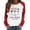 White, variant on Fesfesfes Ugly Xmas Sweater Women's Casual Round Neck Raglan Color Matching Christmas Wine Cup Print Long Sleeve T-Shirt Top Long Sleeve Round Neck Top / Shirt