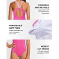 thumbnail image 6 of Aideaone Girls Athletic One Piece Swimsuits Racerback Modest Bathing Suit with Detachable Padded 9-16Y, 6 of 8