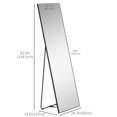 thumbnail image 3 of HOMCOM Full Length Mirror with Stand, Floor Standing Mirror Aluminum Alloy, 3 of 10