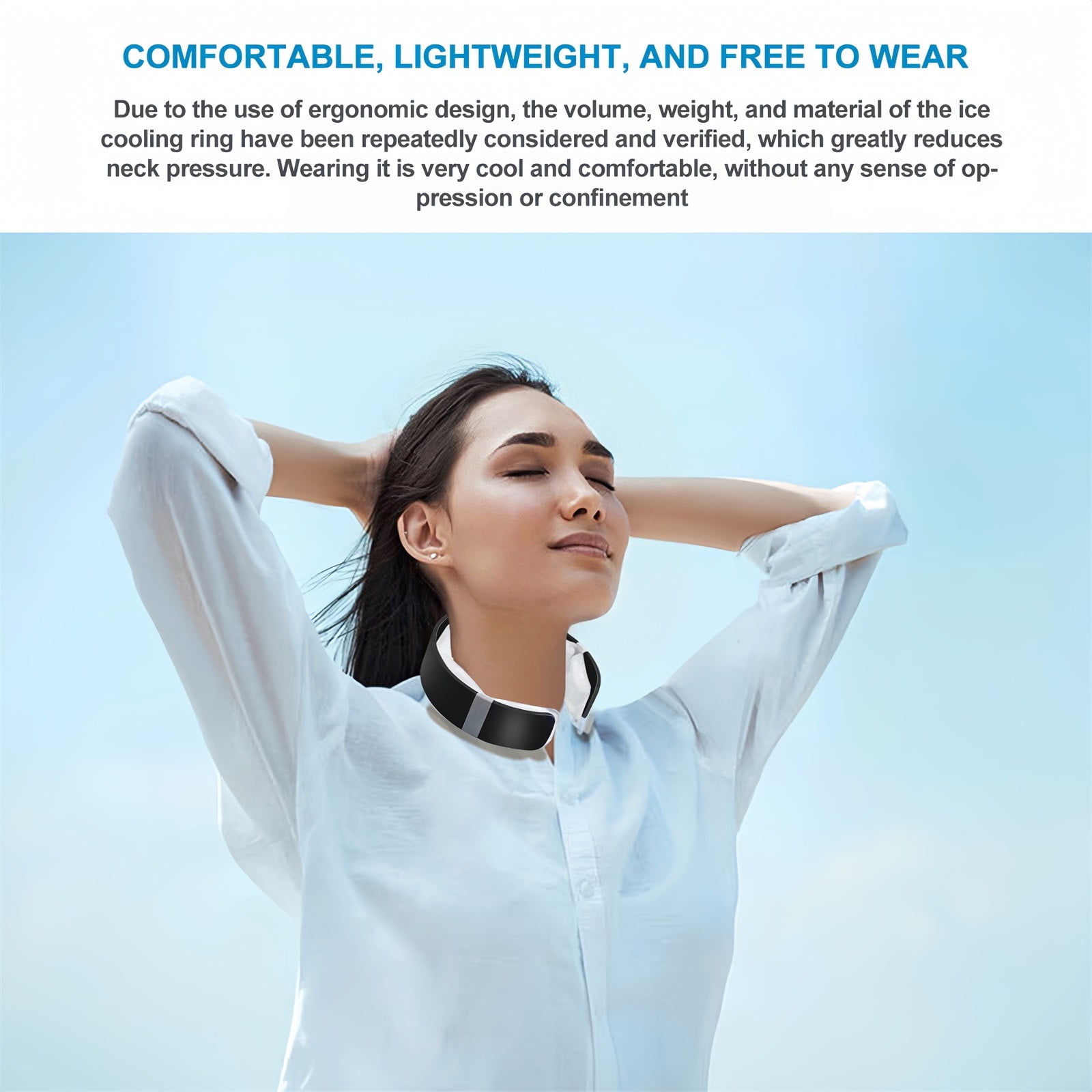 3 Pcs Cold Neck Collar for Adults - Long-Lasting Ice Cooling Neck Wrap, Reusable Freezable Neck Cooler for Outdoor Sports, Headache Relief, Hot Flashes, No Condensation, Fast Freeze in 10 Mins