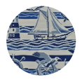 thumbnail image 4 of Orinice Lighthouse Ship Seagull Round Table Cover Stain Resistant Washable Indoor Outdoor Tablecloth Kitchen Dining Wedding Parties 100% Polyester Fiber 38-42, 4 of 8