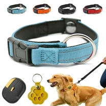 Pawliberation Magnetic Dog Collar, Double Layer Fabric Safety Reflective Dog Collar, Durable Lightweight Breathable Adjustable Collars, Pawliberation Collar for Senior Dogs(Blue)