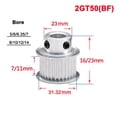 thumbnail image 4 of 1Pcs 2GT Timing Pulley 42 Tooth To 50 Tooth Aluminum Convex Synchronous Wheel Gear Part For 3D Printers Width 7mm 11mm ,Easy Installation, 4 of 5