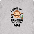 thumbnail image 4 of Inktastic Monkey I Love Hanging out with My Gigi Boys or Girls Long Sleeve Toddler T-Shirt, 4 of 5