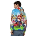 thumbnail image 5 of Lsque Mario for Mens Full-zip Hoodie, Zip-up Pullover Hooded Sweatshirt, Kangaroo Pocket Hoodie Ideal for Daily Wear, Travel, and Home-Small, 5 of 8