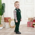 thumbnail image 3 of SANMIO Baby Boy Clothes Suits Infant Gentleman Outfit Collared Dress Shirt+Vest+Tie+Corsage+Pants 5Pcs Baby Suit Sets, 3 of 8