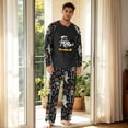 thumbnail image 3 of EANJE Men's Halloween 2 Piece Pajama Set Funny Mummy Cartoon Print Casual Long Sleeve Top & Long Pant Holiday Gift Soft Daily Sleepwear Suit Black 2XL, 3 of 5
