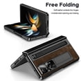 thumbnail image 2 of Allytechgroup Flip Leather Phone Case for Galaxy Z Fold 4, Kickstand Slim Fit Camera Lens Protector Shockproof Retro PU Leather Bumper Anti-Scratch Case for Samsung Galaxy Z Fold 4, Coffee, 2 of 7