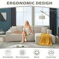 thumbnail image 4 of SEENYOO 108.7" Lounge Sofa, Beige Sofa Bed for Living Room, Modular L-Shape Cloud Couch with Memory Foam & Oversized Chaise, 3-Seat Sectional, 4 of 10