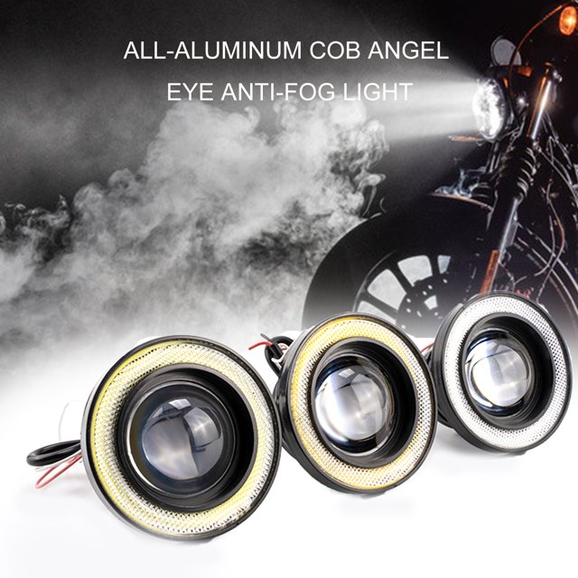 Gwong Autos 2 unids lámpara antiniebla universal super brillante de 3.5 pulgadas ángeles ojos LED DRL para automóvil Gwong 24011967