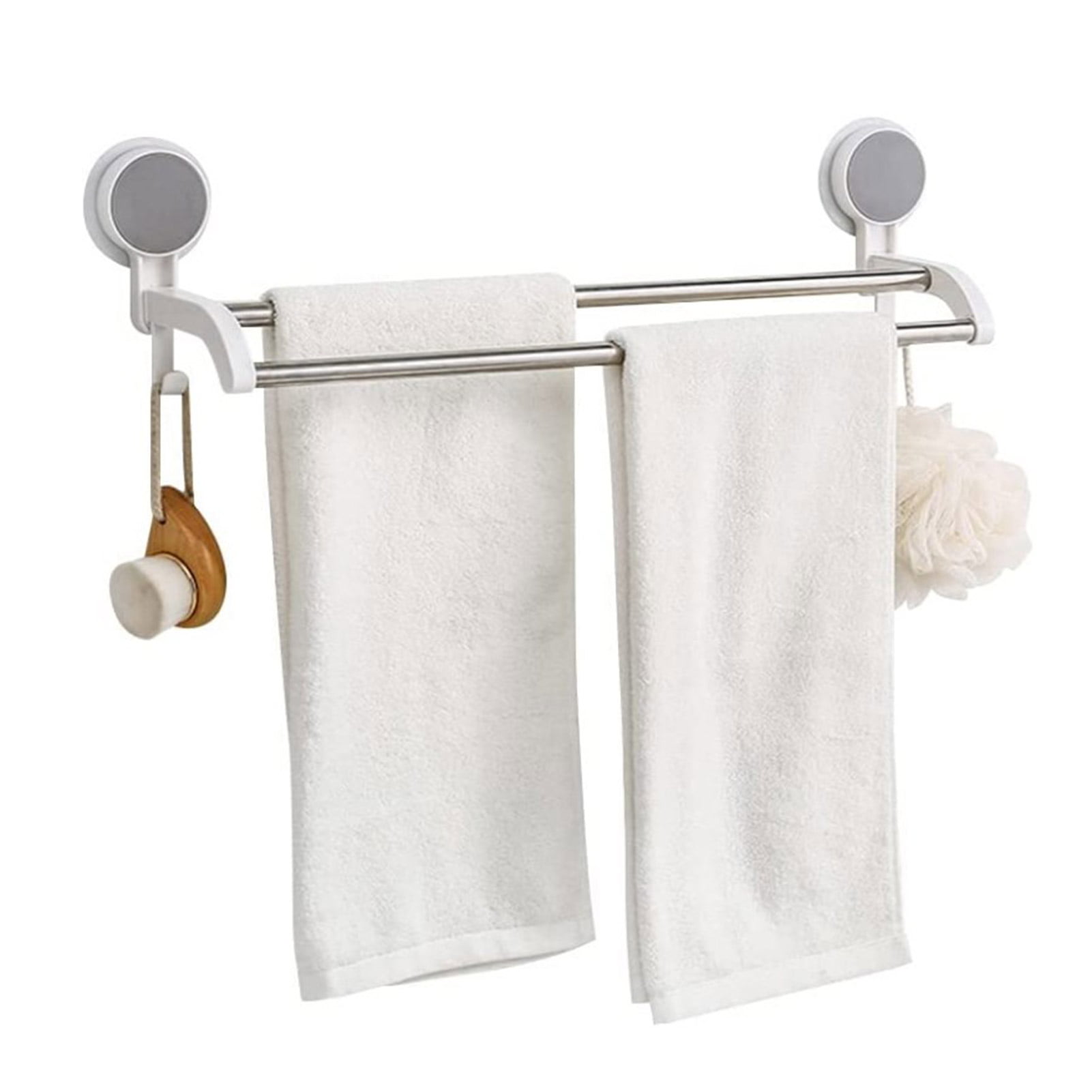 Self-adhesive Towel Holder Rack Wall Mounted Towel Hanger Bathroom Bar Holder 