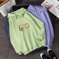thumbnail image 3 of KEEVICI Cute Avocado Vegan Bread Cartoon Sudaderas con capucha para mujer Adepaton WMZY-667-1, 3 of 7