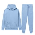 thumbnail image 5 of Jsaierl 2 Piece Sweatsuit Outfits for Women Winter Fleece Lined Warm Long Sleeve Hoodies Sweatshirt Casual Sweatpants Tracksuit Lounge Set, 5 of 10