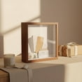 thumbnail image 4 of twisto Ticket Display Box 3 Cm Deep Ticket Shadow Box Top Slot Memory Display Case for Concert Tickets, Travel Memories, Walnut, 15x15cm, 4 of 10