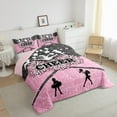 thumbnail image 3 of Manfei Cheerleading Bedding Comforter Set,Cheeleader Gifts Twin Comforter Sets,Preppy Dancer Bedding Set,Lightweight Room Decor Reversible,2-Piece, 3 of 8