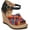 Black Multi, variant on The Western Shops Womens Leather Mexican Huarache Sandal, Wedge Platform Sandals